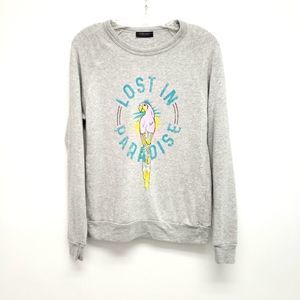 Blaine Bowen Lost in Paradise Parrot Sweatshirt Size Small